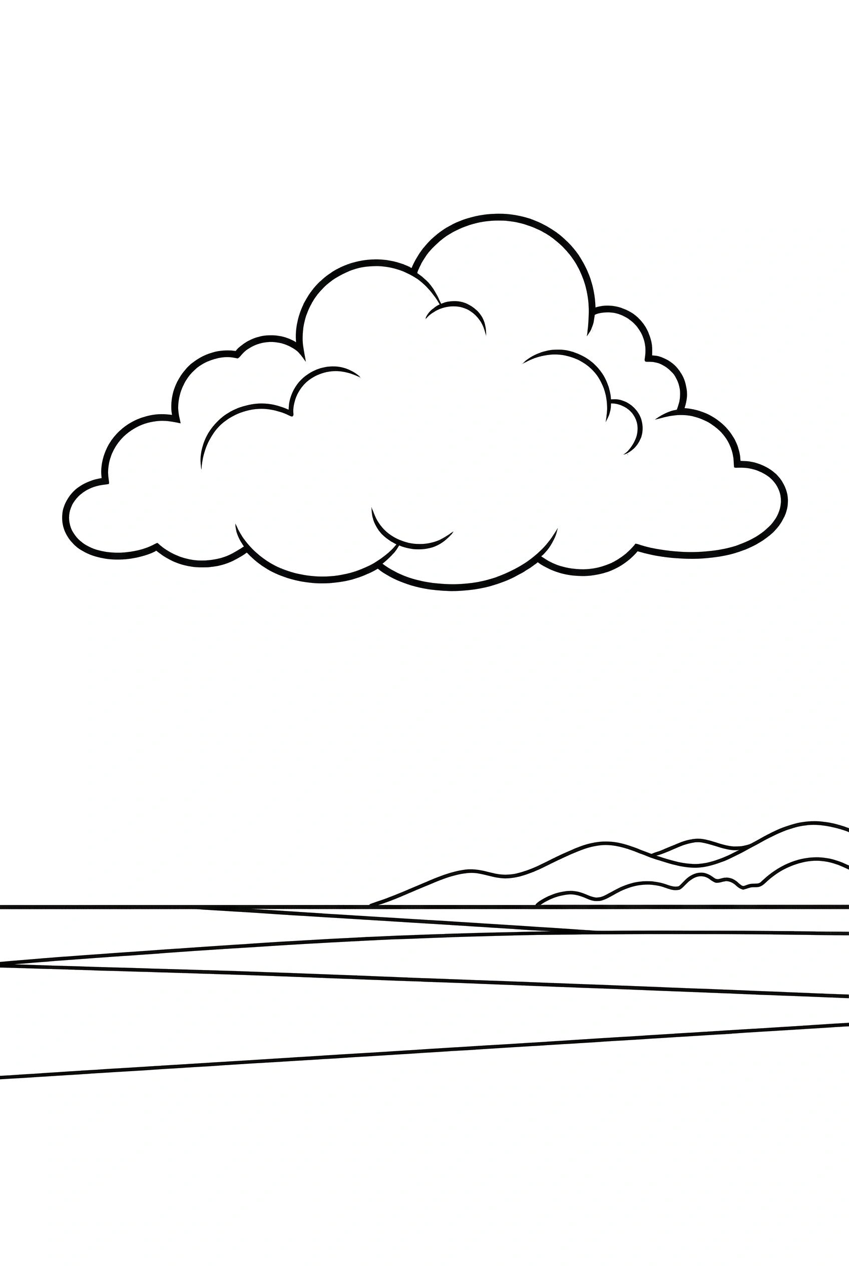 holding rounded cloud landscape drawing holding rounded cloud landscape drawing
