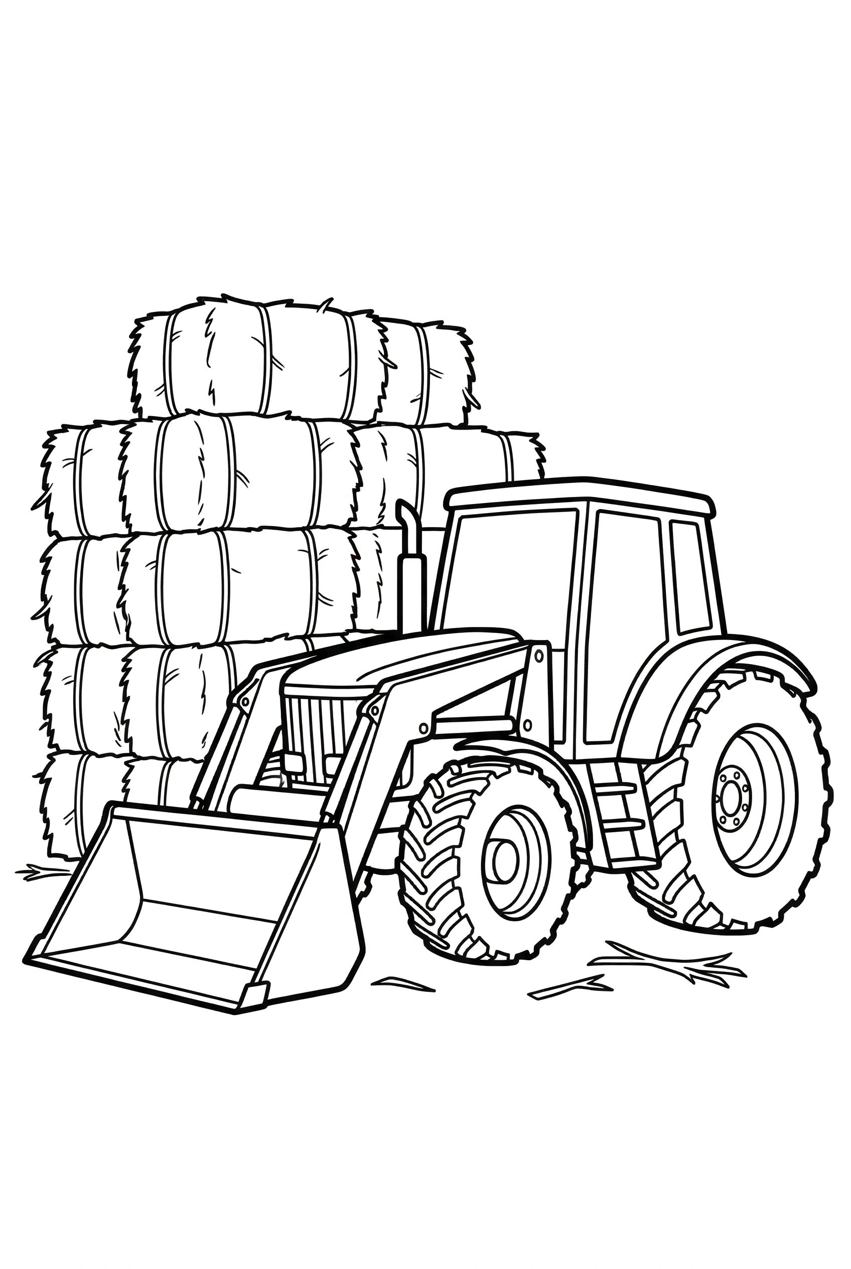 holding tractor hay area printable sheet