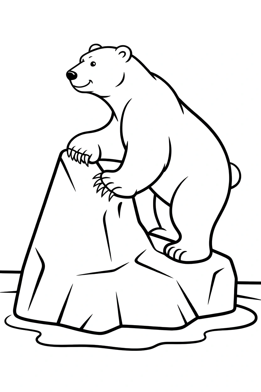 ice platform polar bear climbing coloring pages ice platform polar bear climbing coloring pages