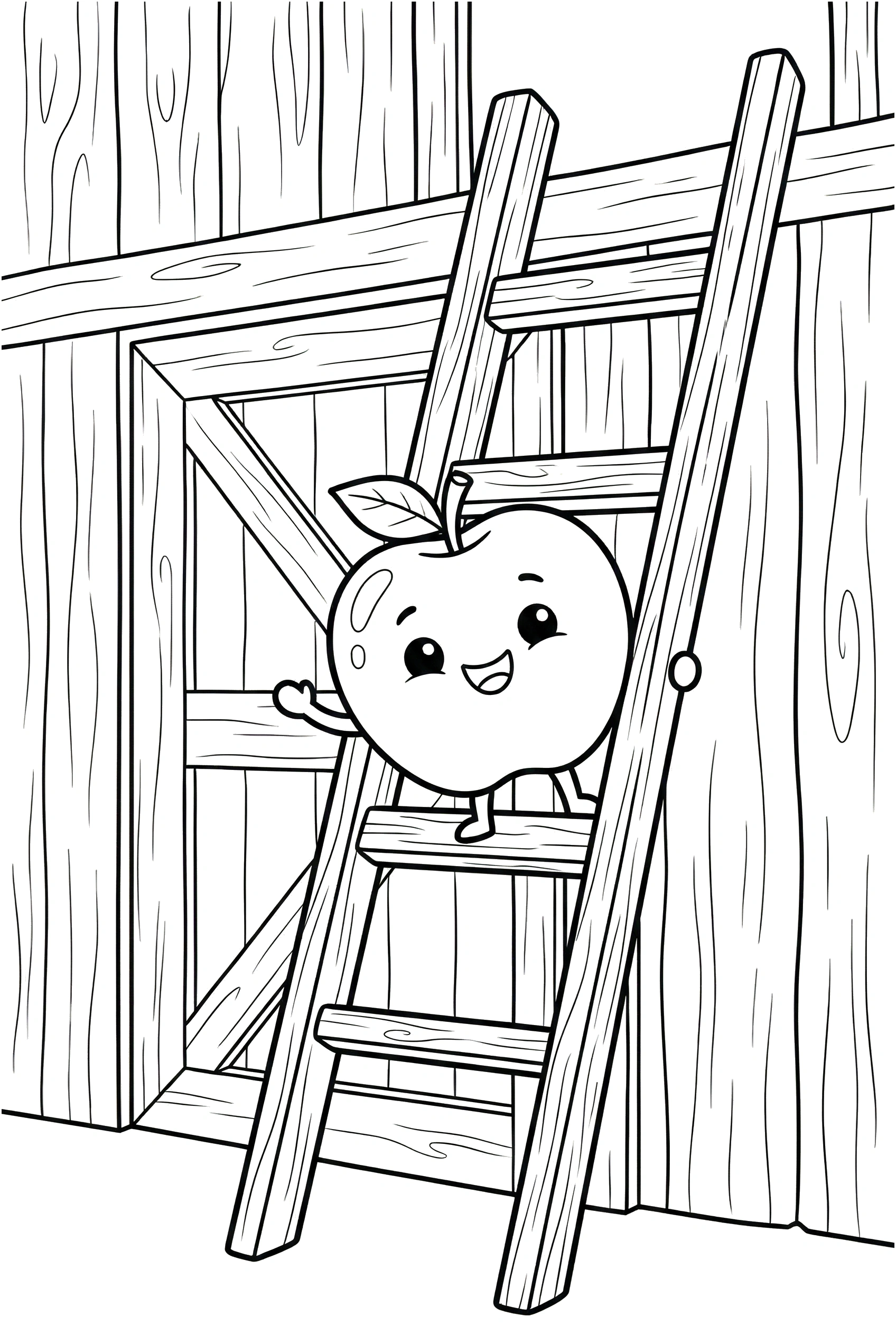 ladder rung apple coloring pages ladder rung apple coloring pages