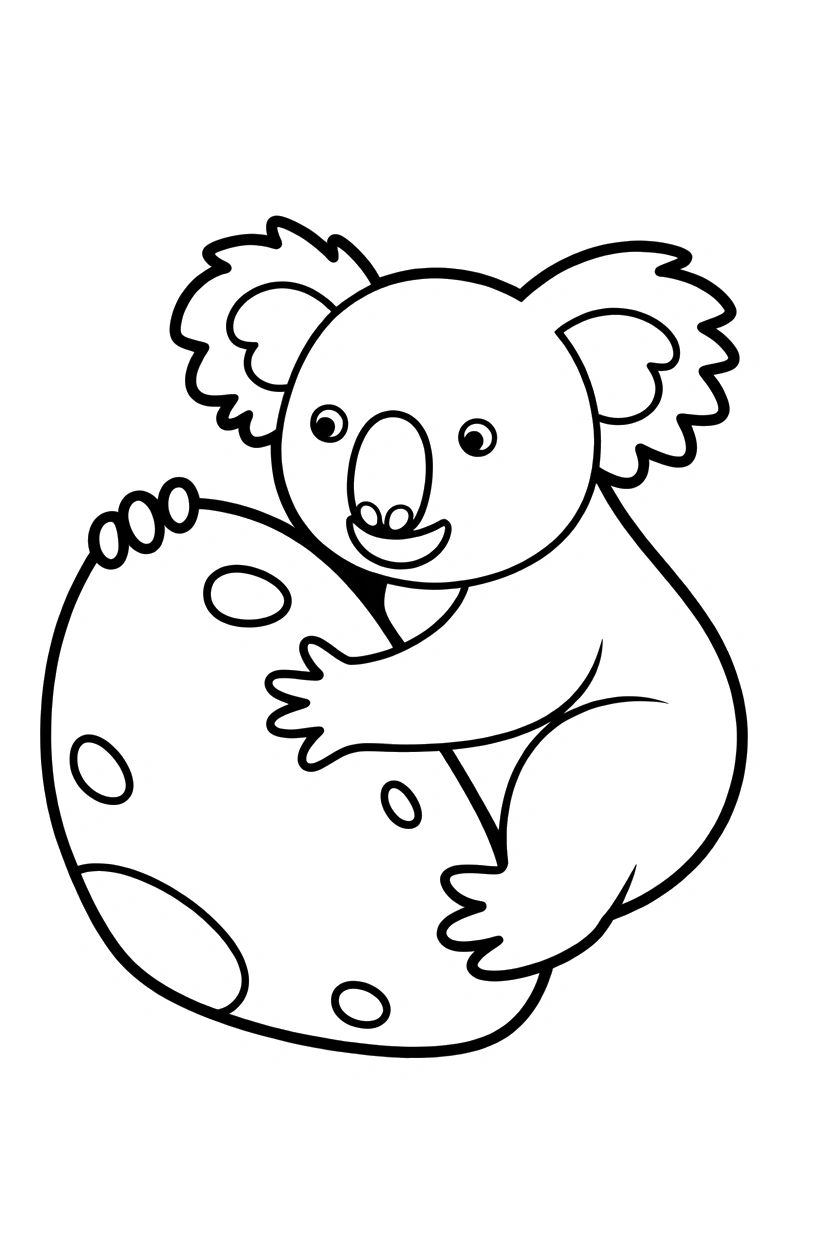 leaning koala boulder scene drawing leaning koala boulder scene drawing