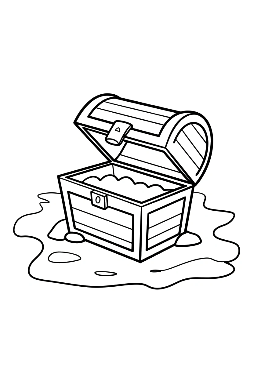 leaning treasure chest rocky ground printable sheet leaning treasure chest rocky ground printable sheet