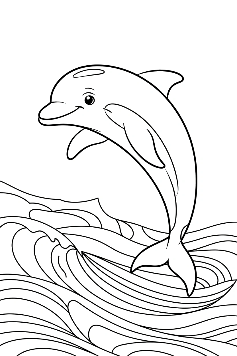 leaping dolphin ocean waves coloring pages leaping dolphin ocean waves coloring pages