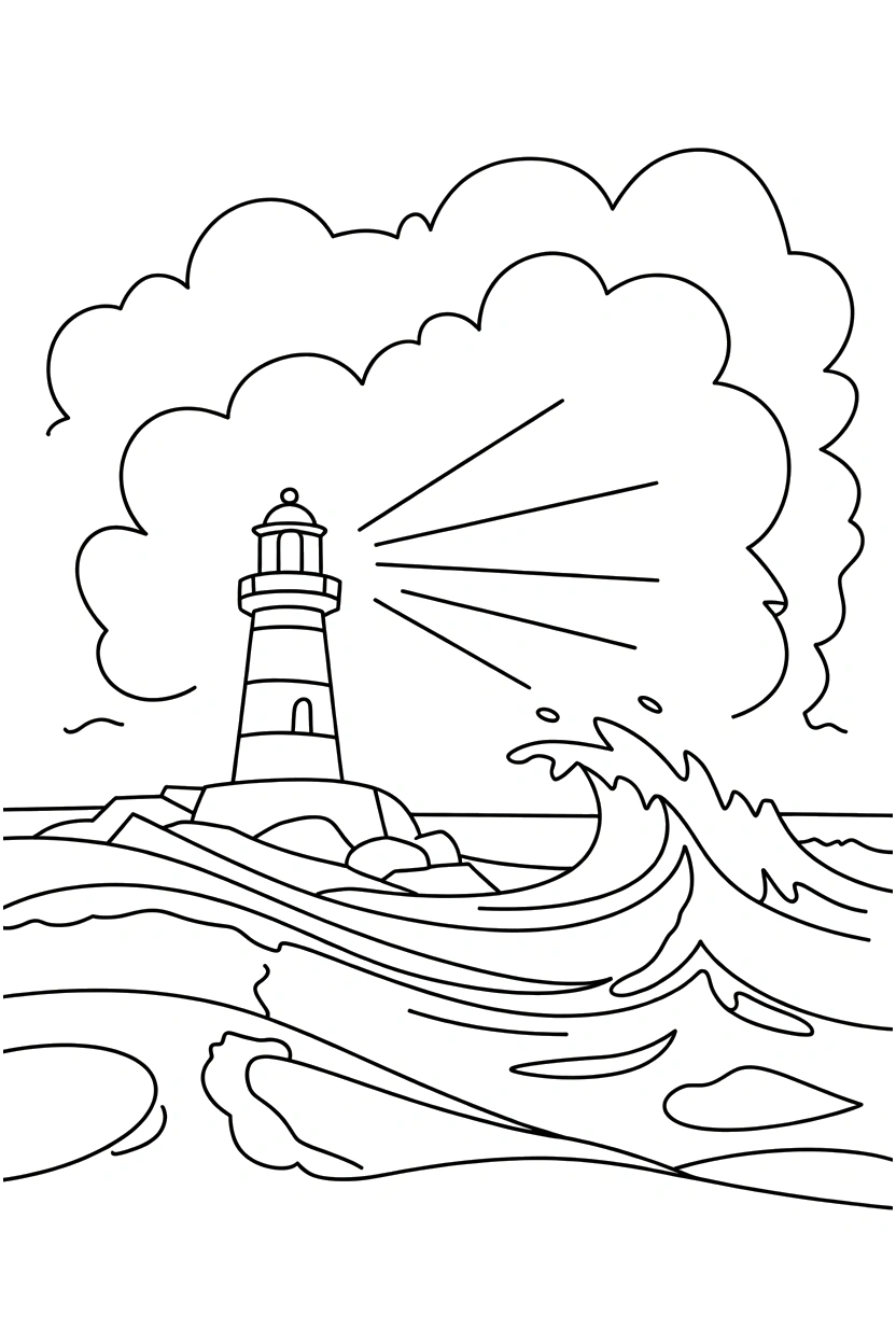 lighthouse rocky shore coloring pages lighthouse rocky shore coloring pages