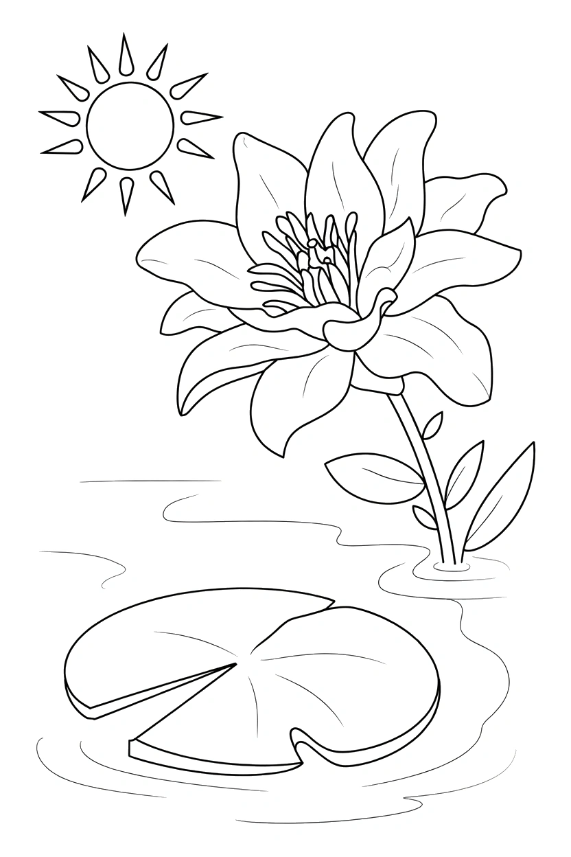 lily reaching sunlight coloring pages lily reaching sunlight coloring pages