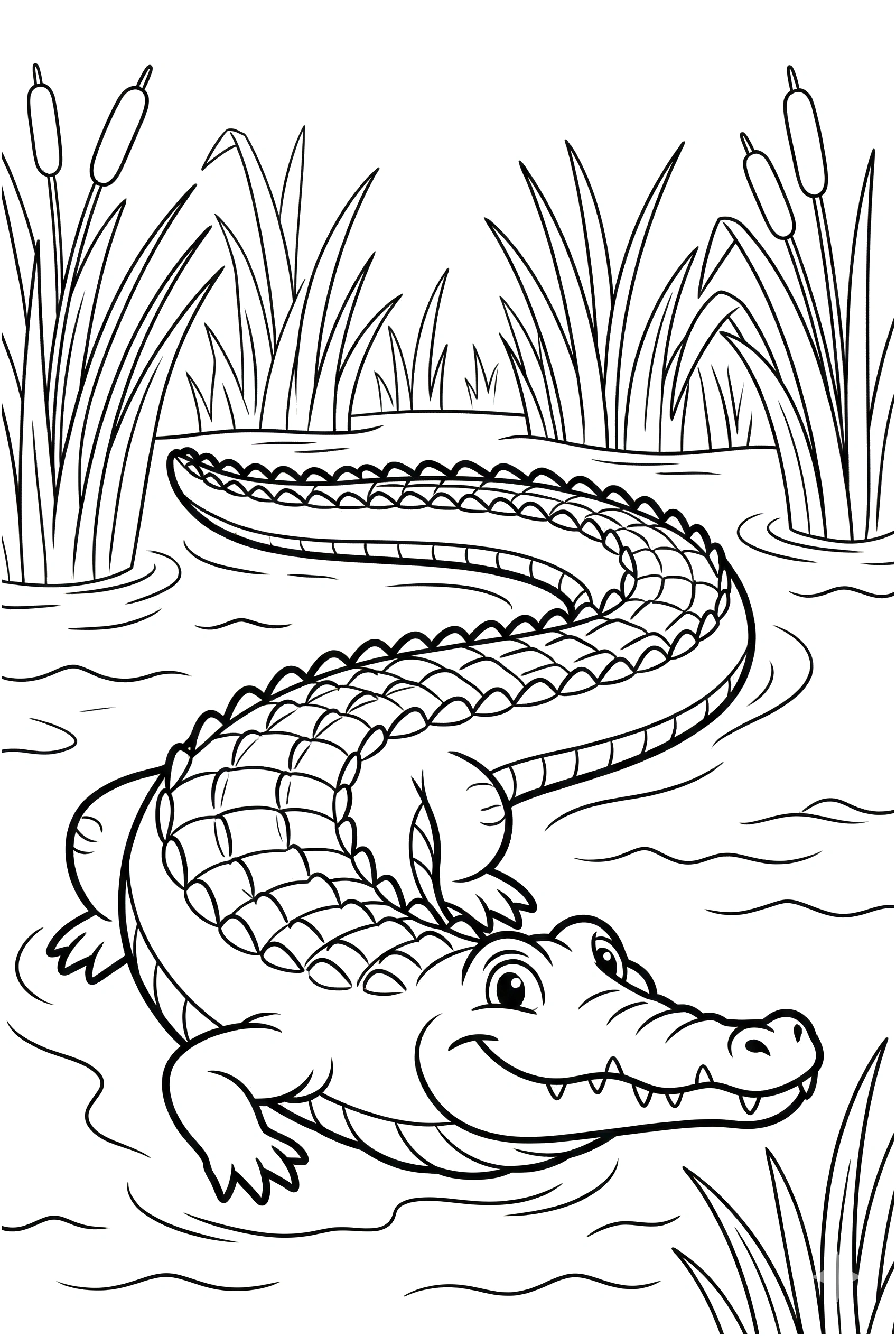 marsh scene with grass crocodile coloring pages marsh scene with grass crocodile coloring pages