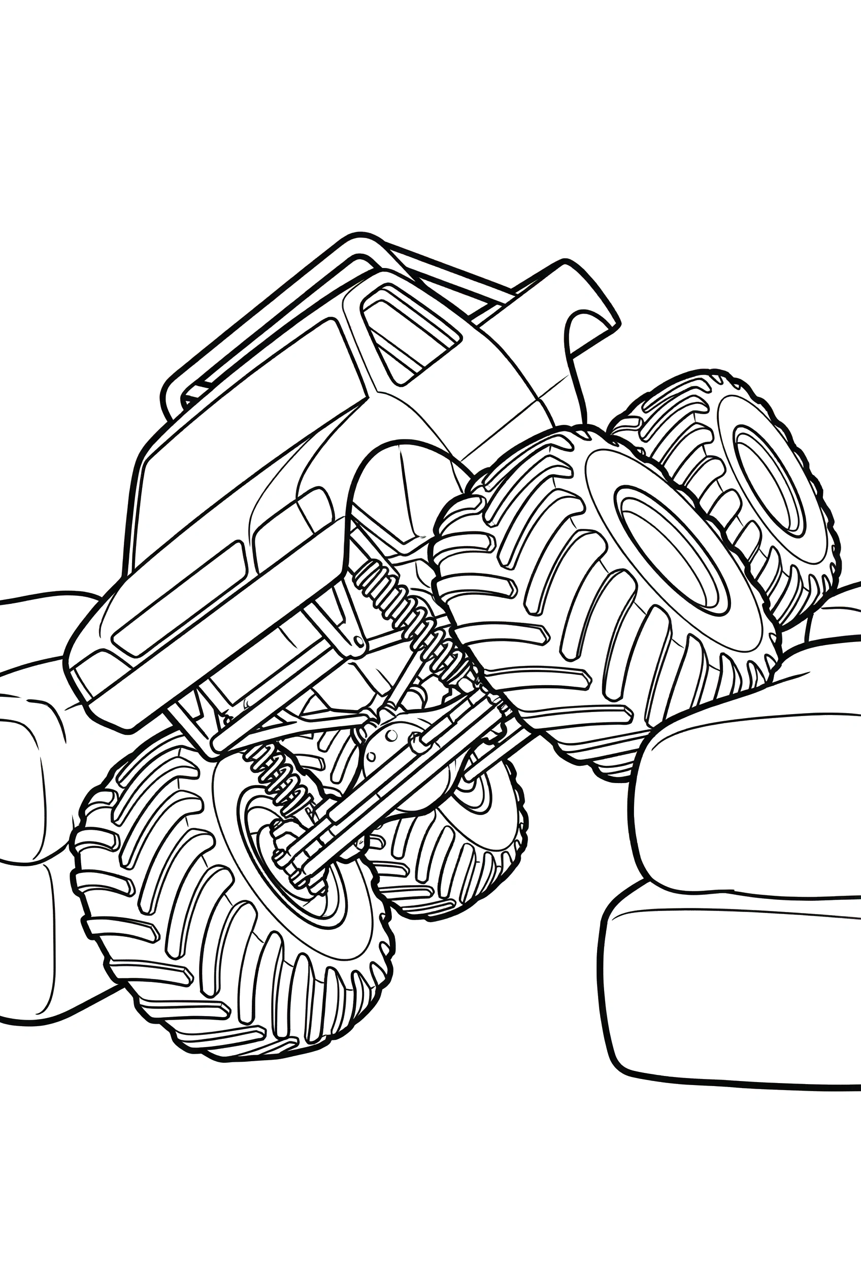 monster truck pulling turn printable sheet