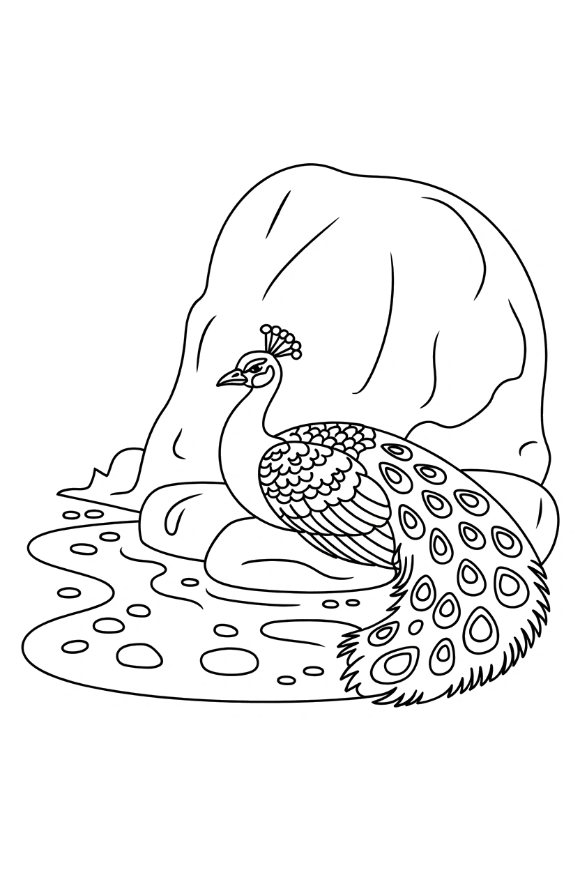 mossy boulder stream pebbles coloring pages mossy boulder stream pebbles coloring pages