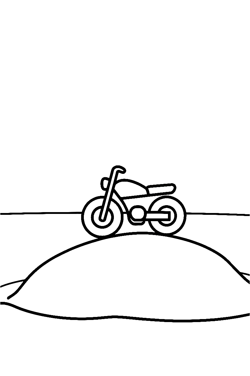 motorcycle sand dune printable sheet
