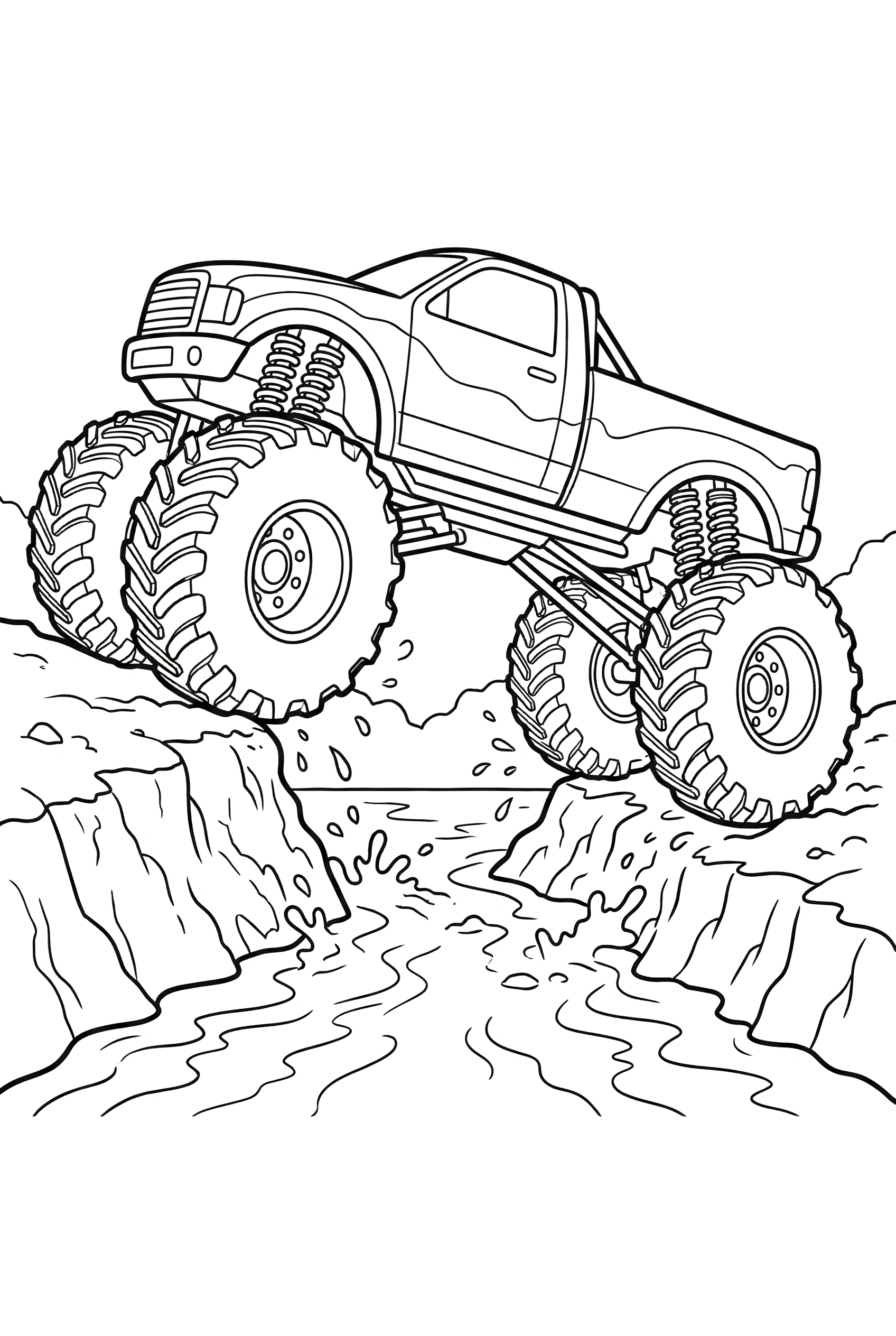 mudding monster truck printable sheet