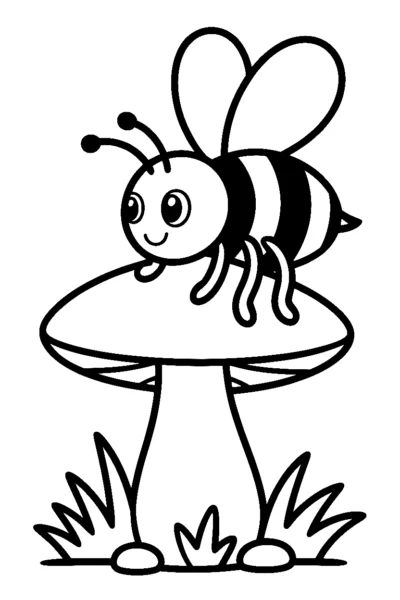 mushroom cap leaning coloring pages
