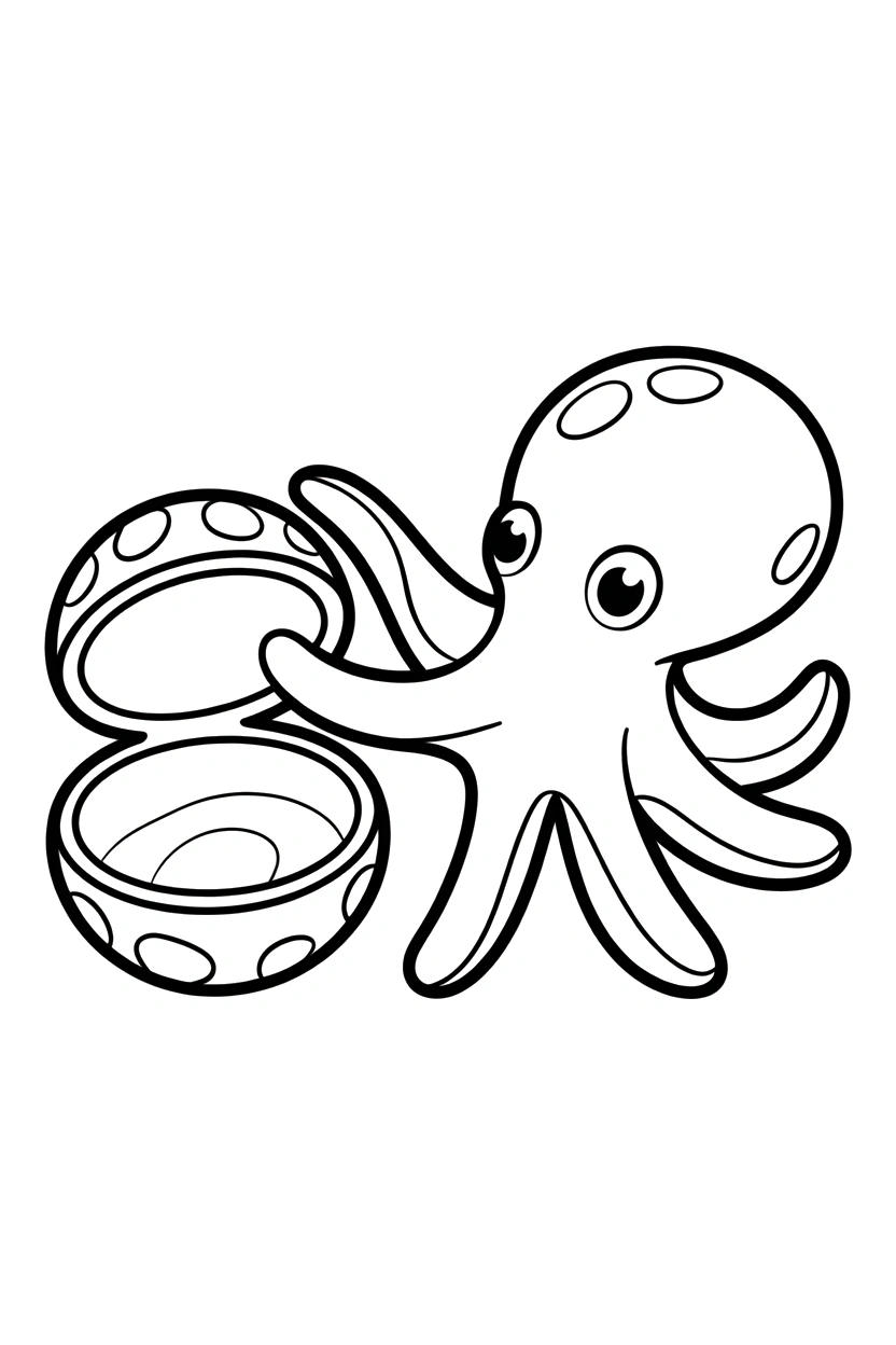 octopus reaching hollow shell coloring pages octopus reaching hollow shell coloring pages