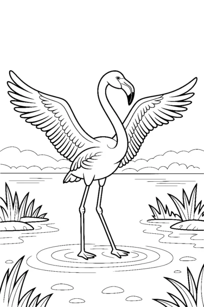 open mudflat wingspan wide printable sheet