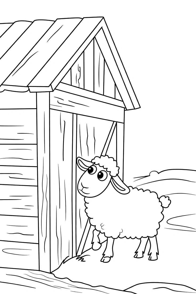 peeking barn corner scene printable sheet peeking barn corner scene printable sheet