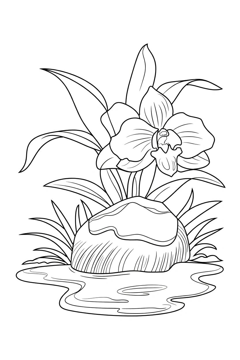 peeking behind rock puddle printable sheet peeking behind rock puddle printable sheet