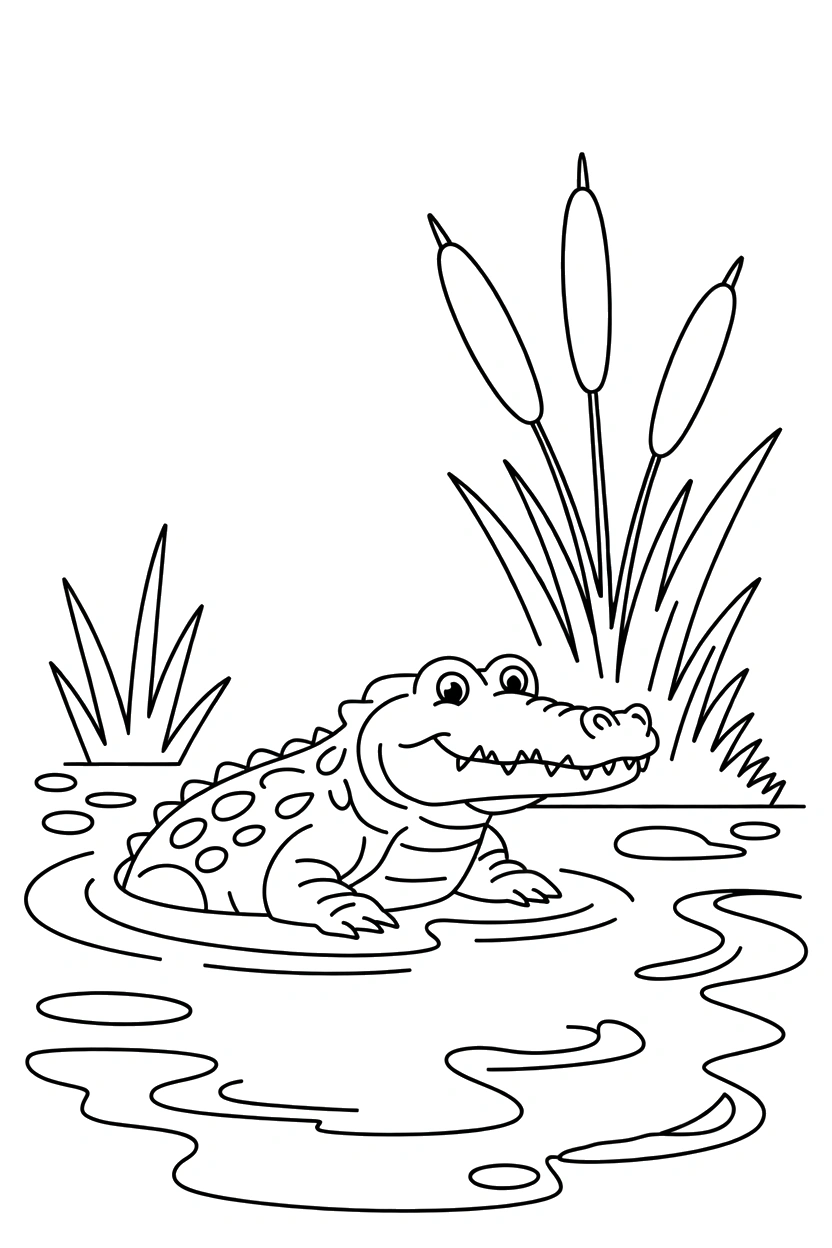 peeking crocodile reeds coloring pages peeking crocodile reeds coloring pages