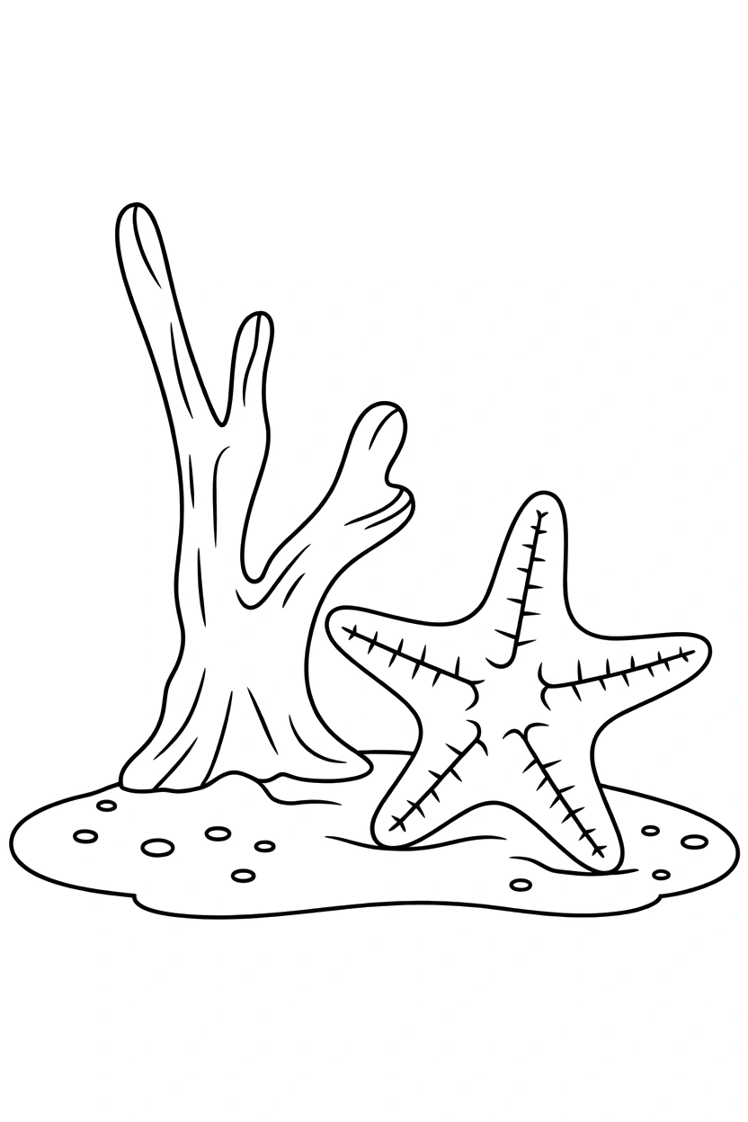 peeking starfish driftwood drawing peeking starfish driftwood drawing