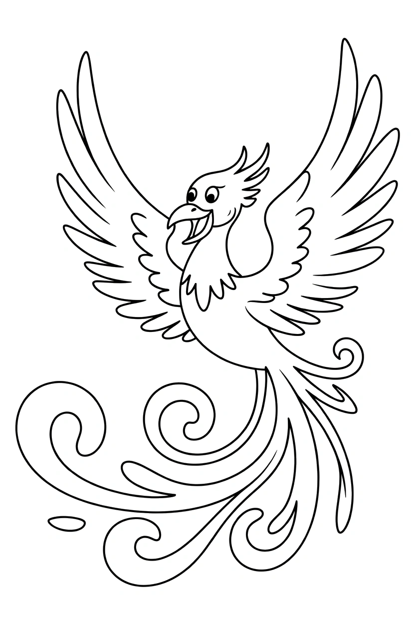 phoenix wind current scene printable sheet