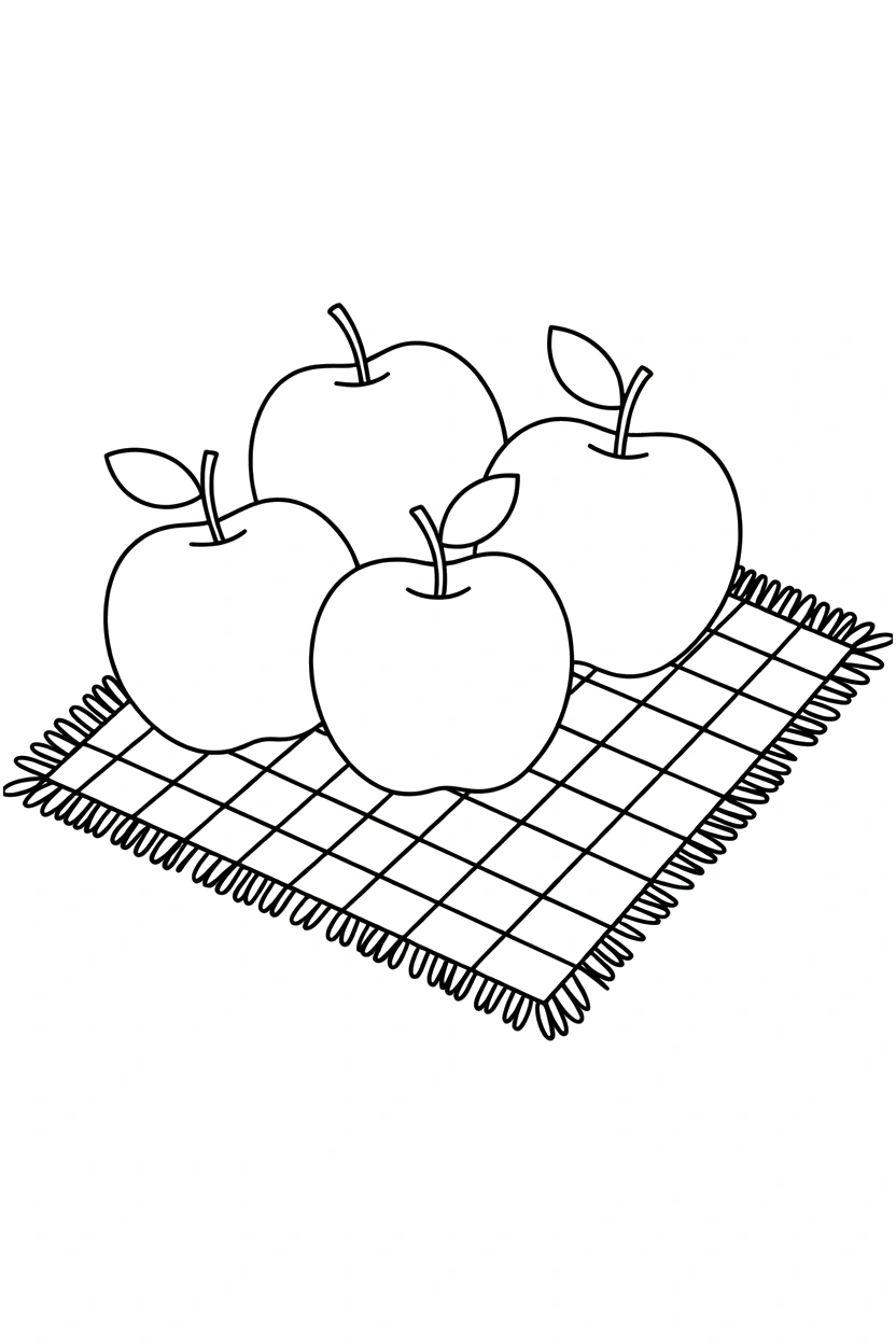 picnic blanket apple row coloring sheets picnic blanket apple row coloring sheets