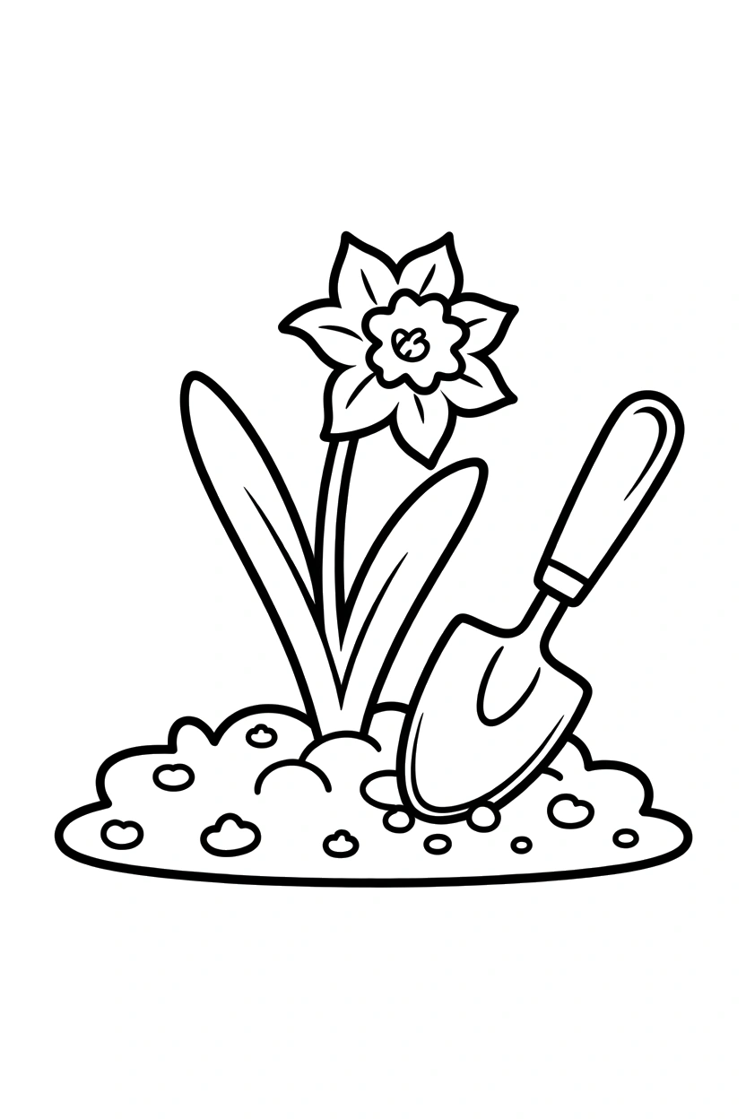 pulling from soil garden bed printable sheet