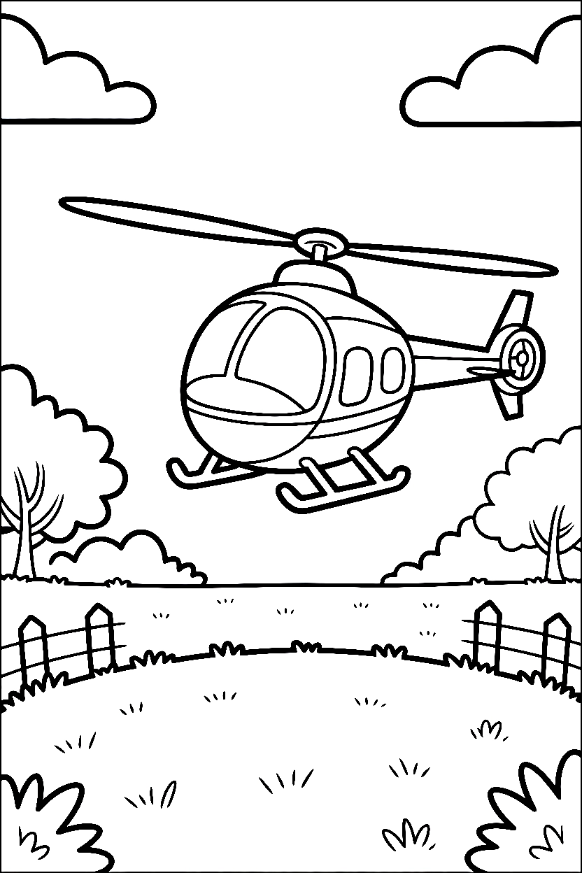 pulling helicopter field clearing drawing