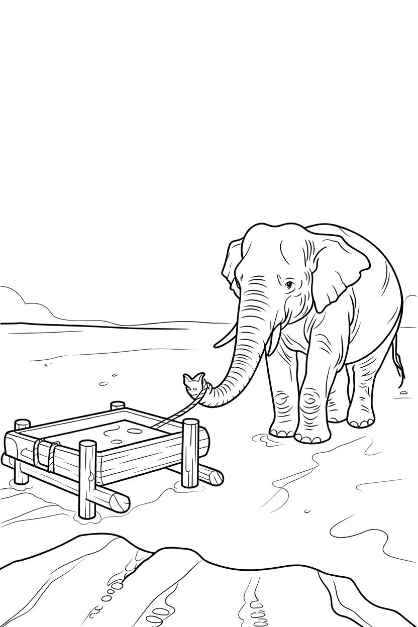 pulling rope post trough drawing pulling rope post trough drawing