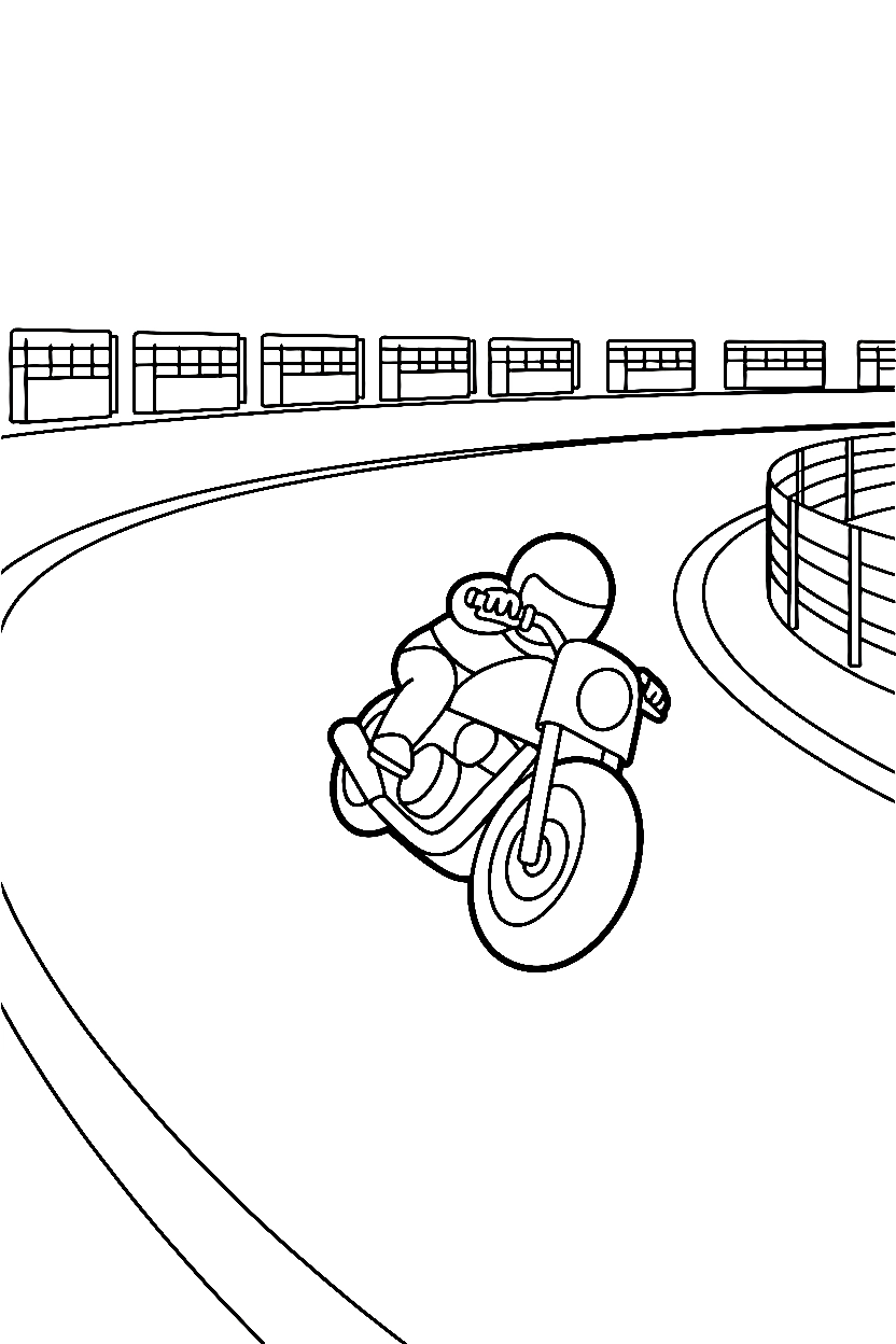 racing motorcycle track printable sheet