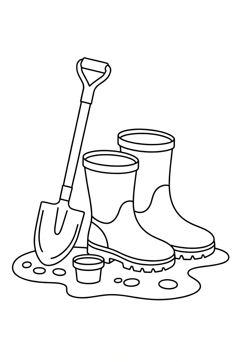 rain boots spade porch step drawing rain boots spade porch step drawing
