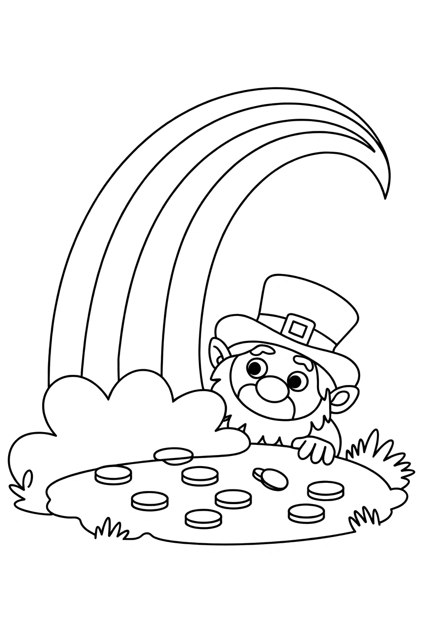 rainbow base peeking drawing