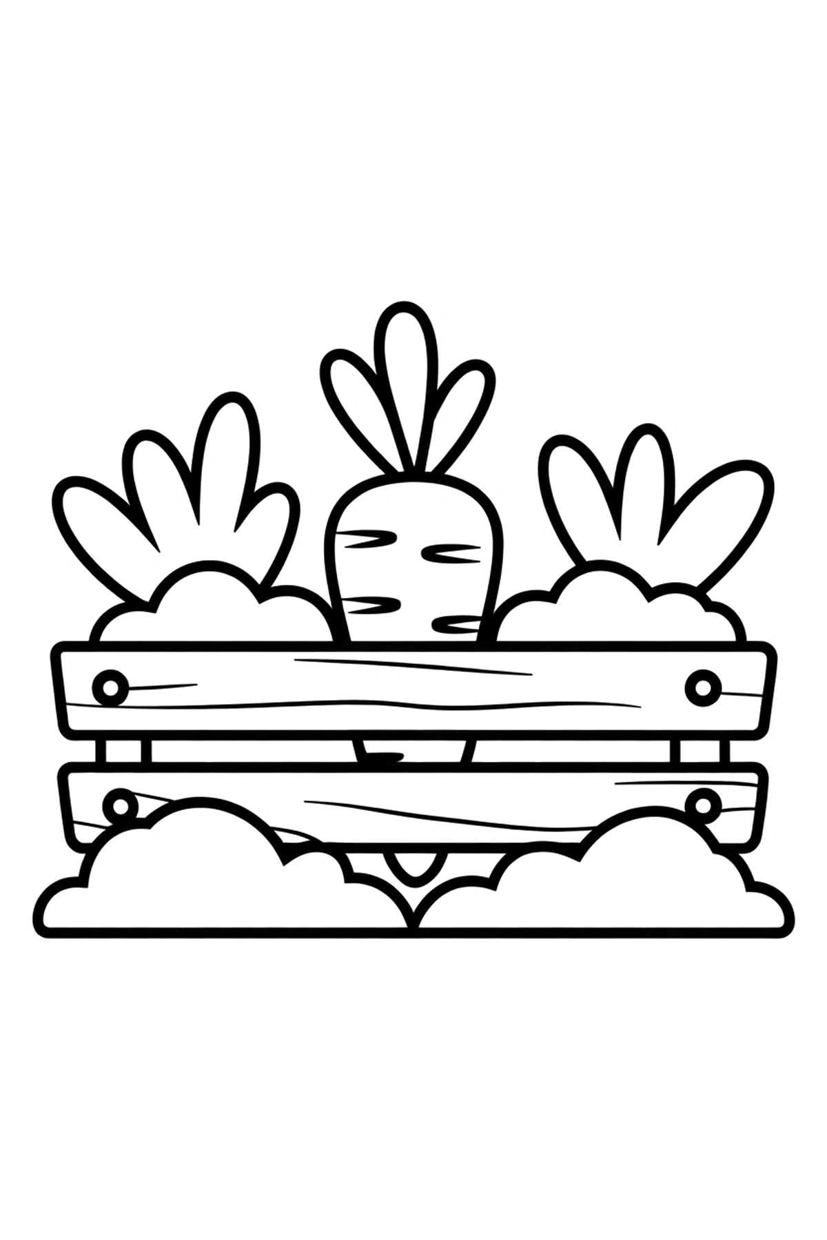raised bed carrot coloring pages