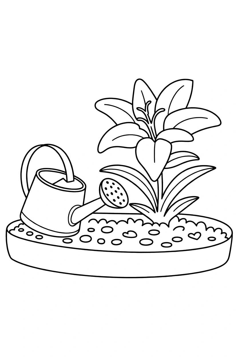 raised bed with can lily drawing raised bed with can lily drawing