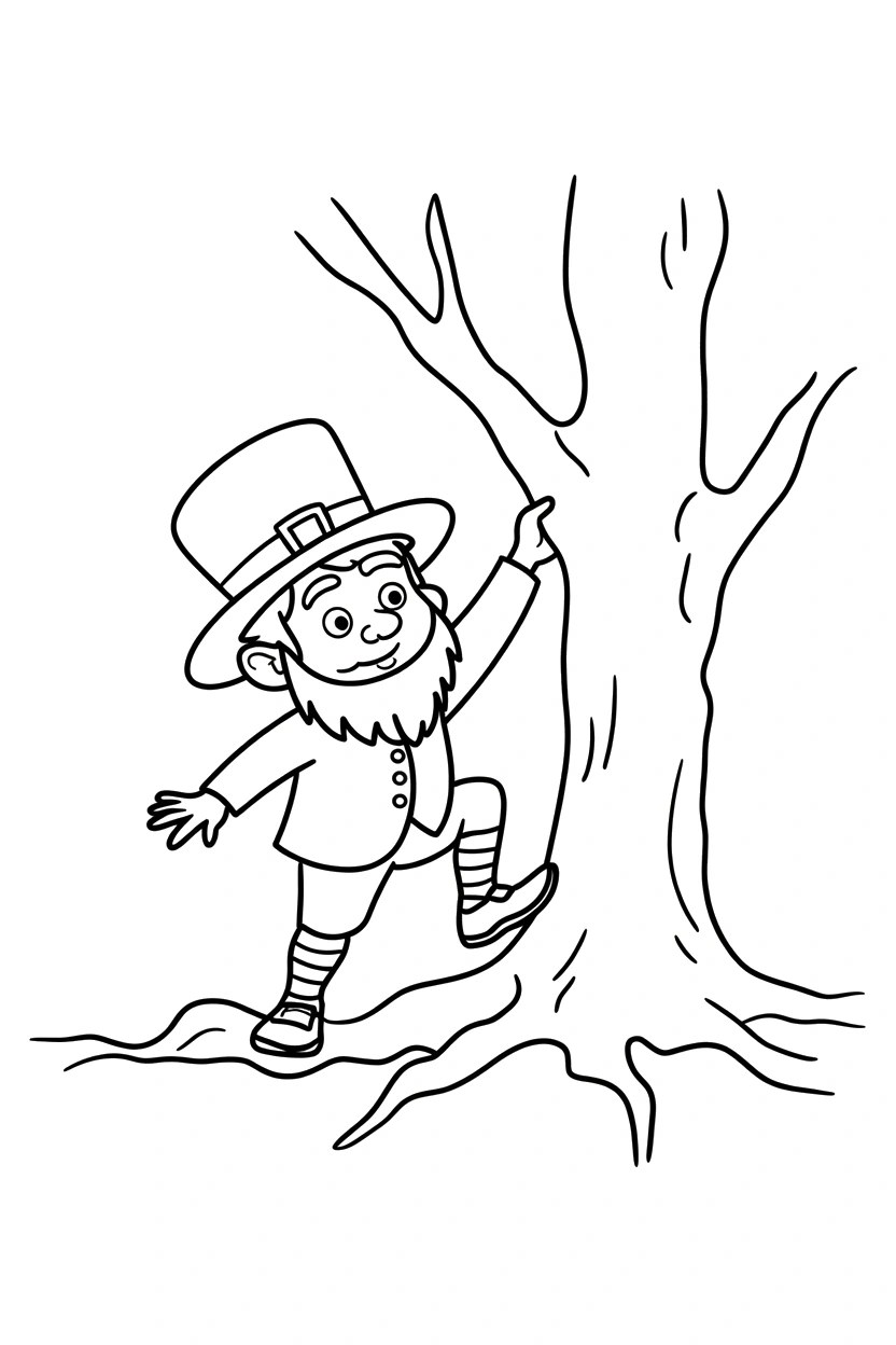 reaching branch leprechaun hat printable sheet