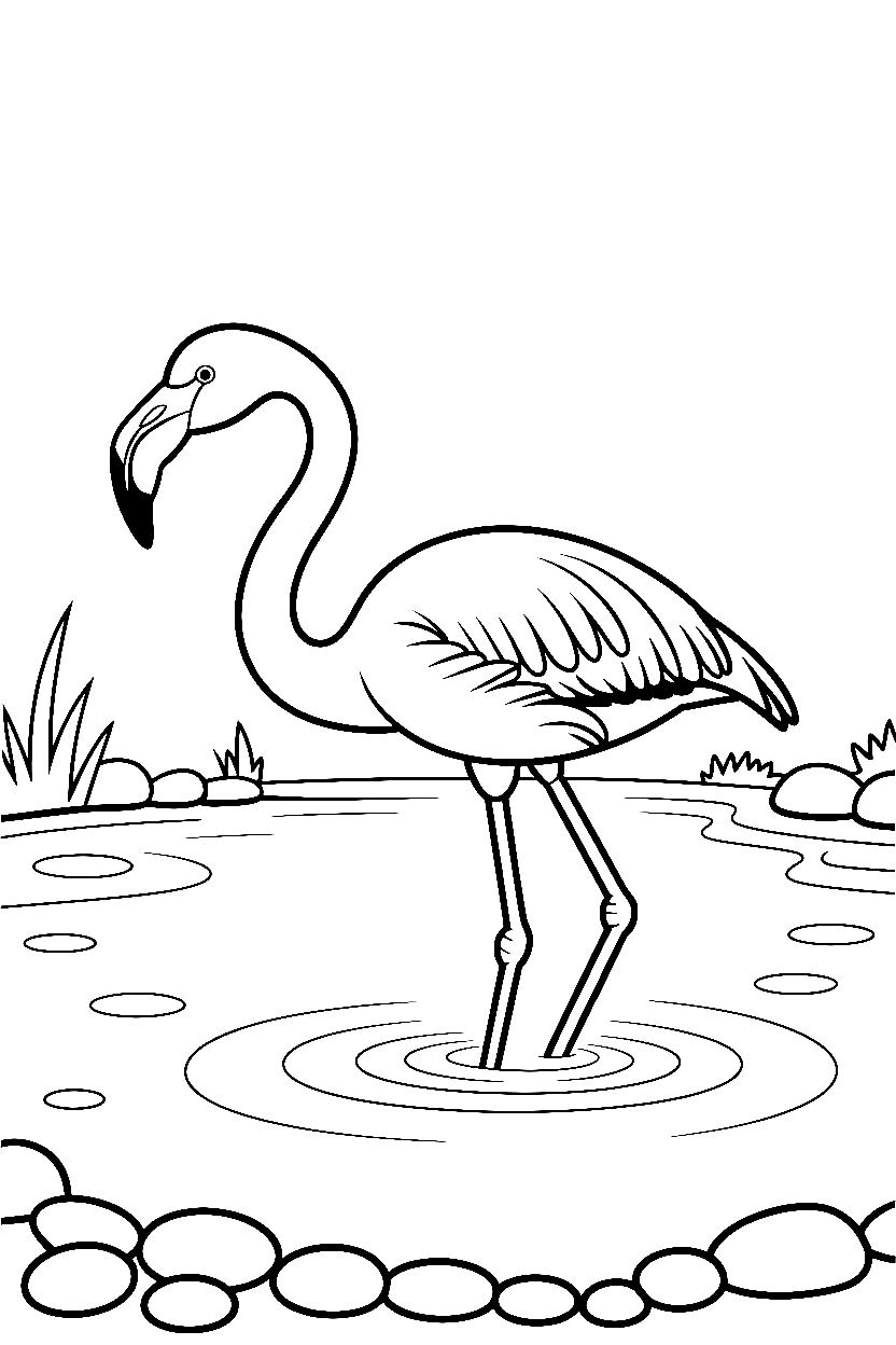 reaching flamingo pool stones coloring pages reaching flamingo pool stones coloring pages