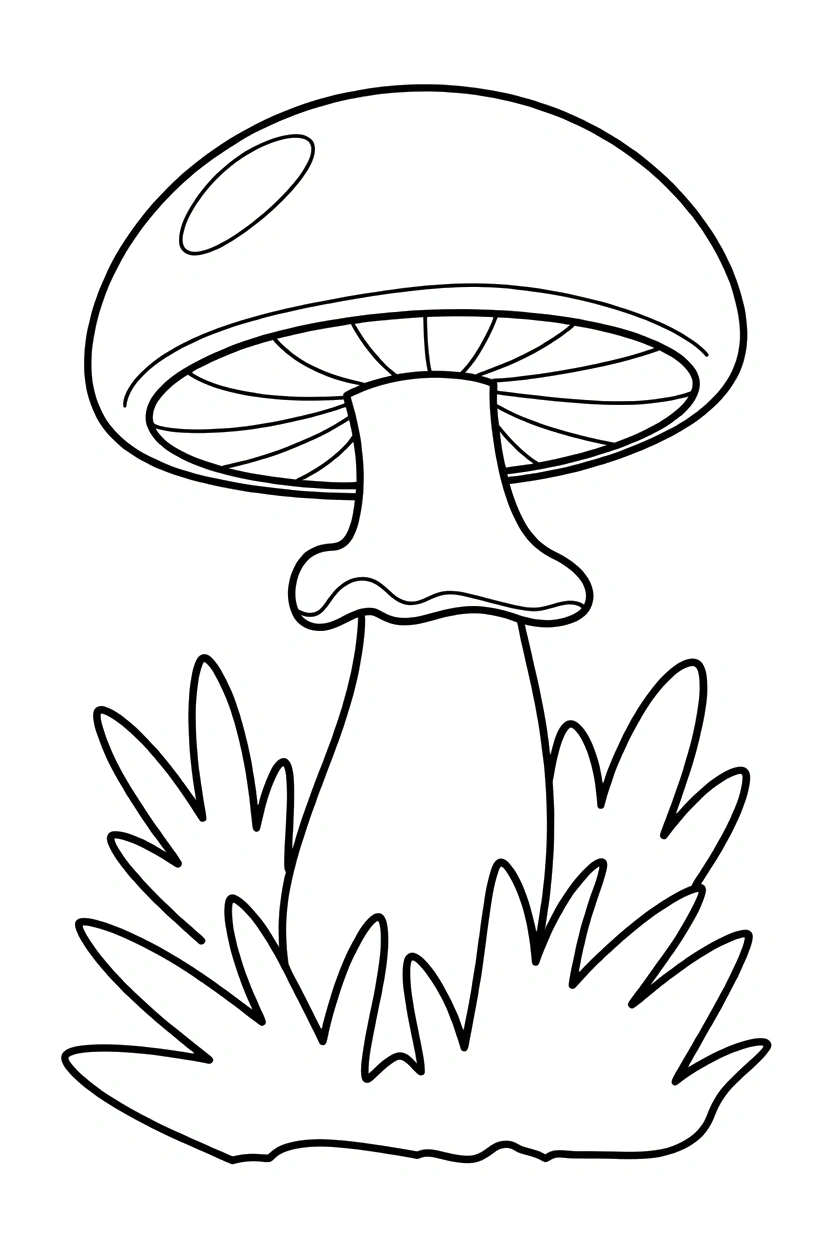 reaching mushroom pine needle bed coloring pages