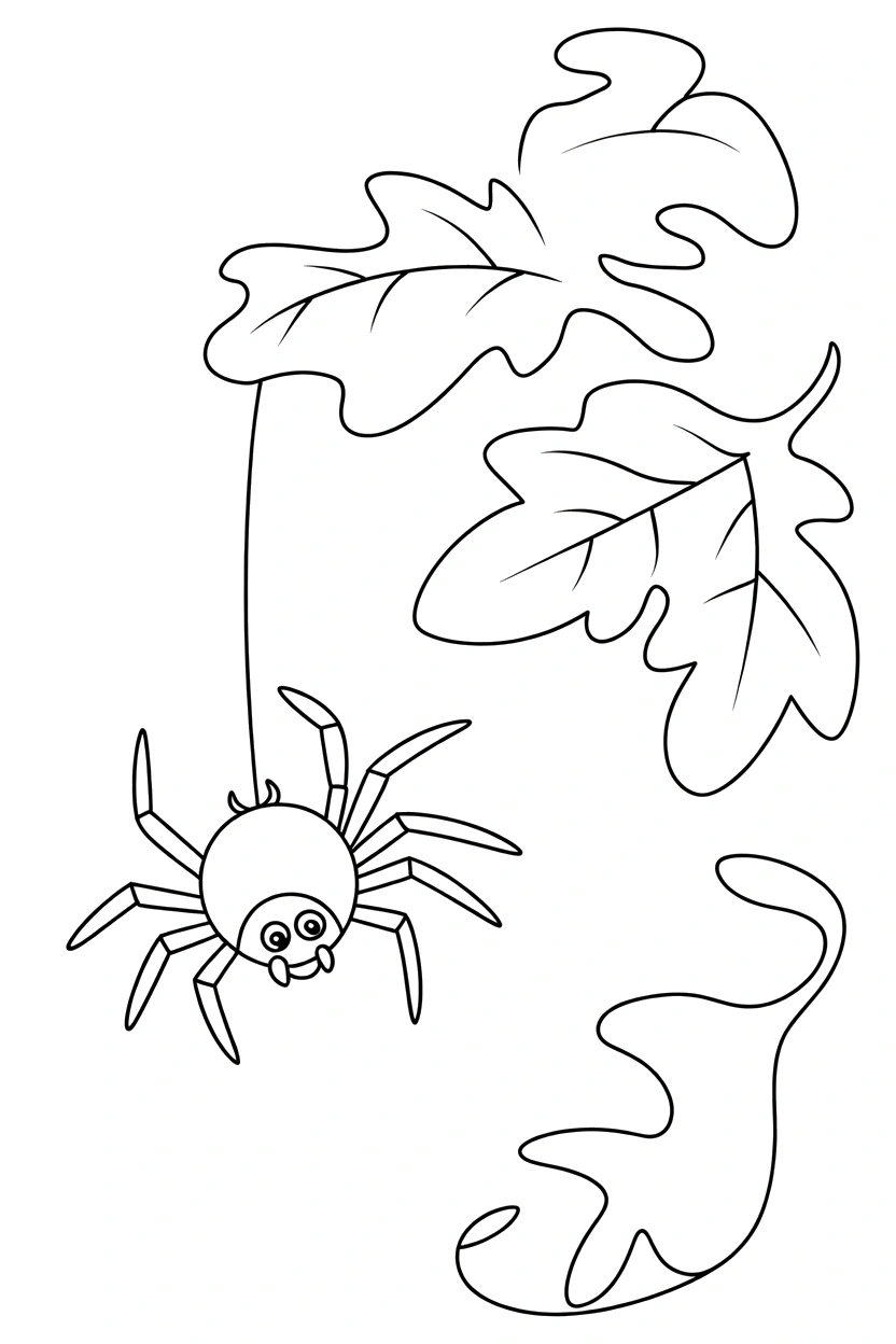 reaching spider leaf gap coloring pages reaching spider leaf gap coloring pages