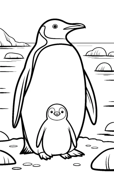 resting boulder antarctic drawing