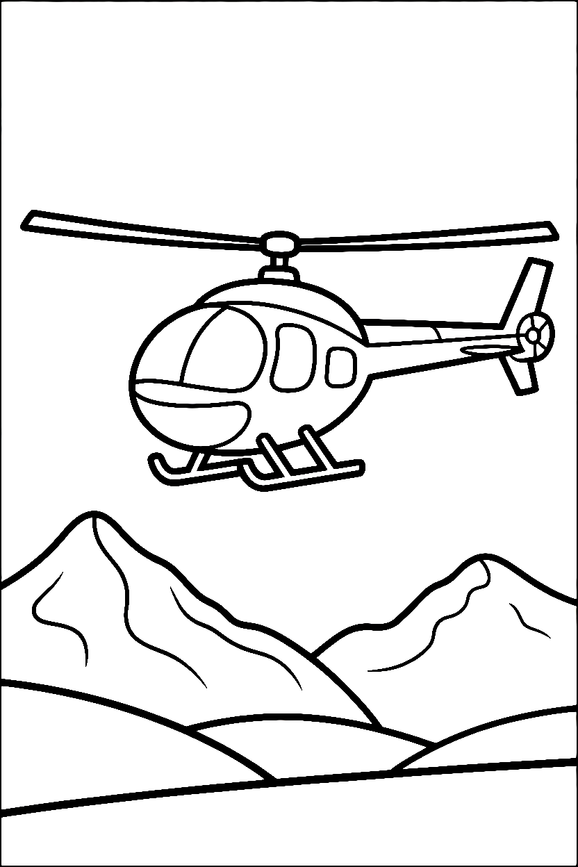 rotor parallel mountain ridge printable sheet