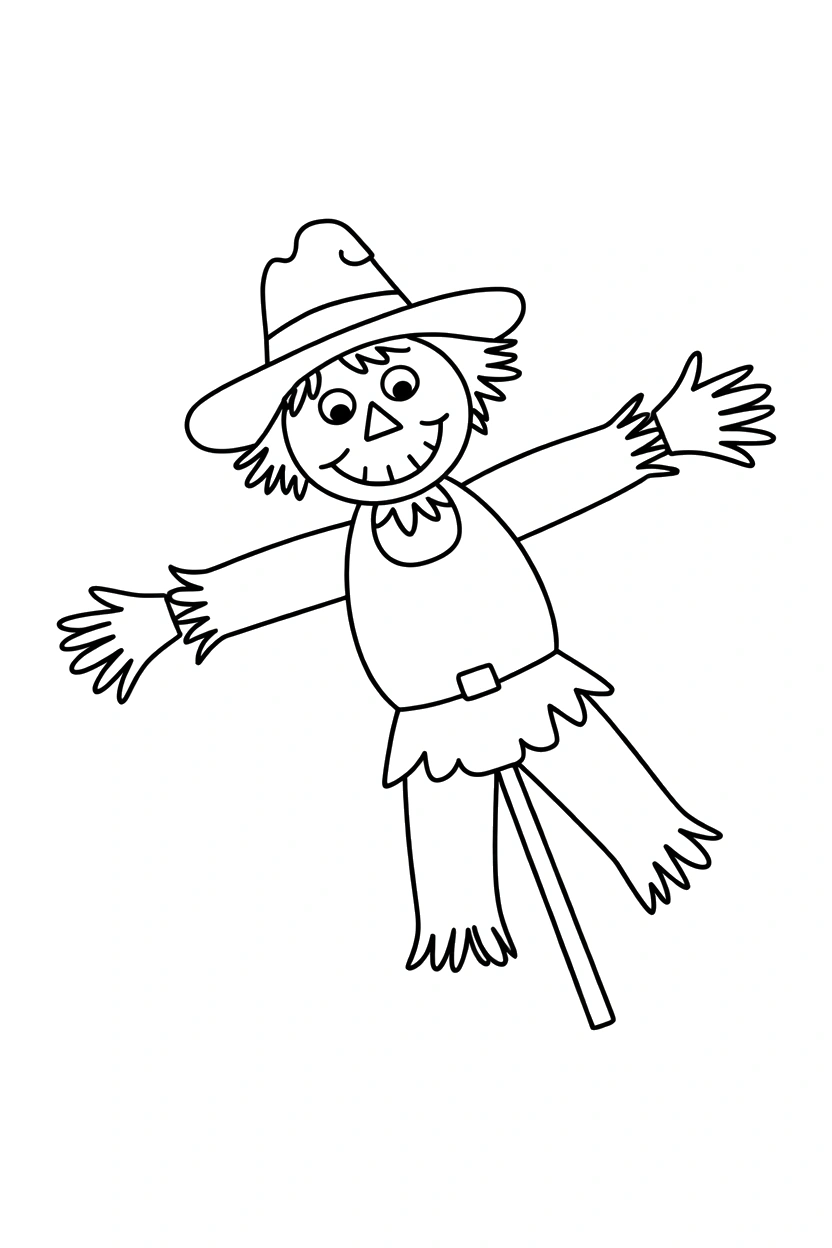 scarecrow holding arms wide post printable sheet scarecrow holding arms wide post printable sheet