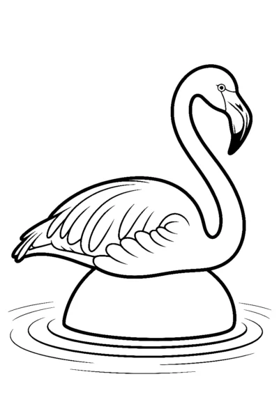 shore rock with base flamingo printable sheet