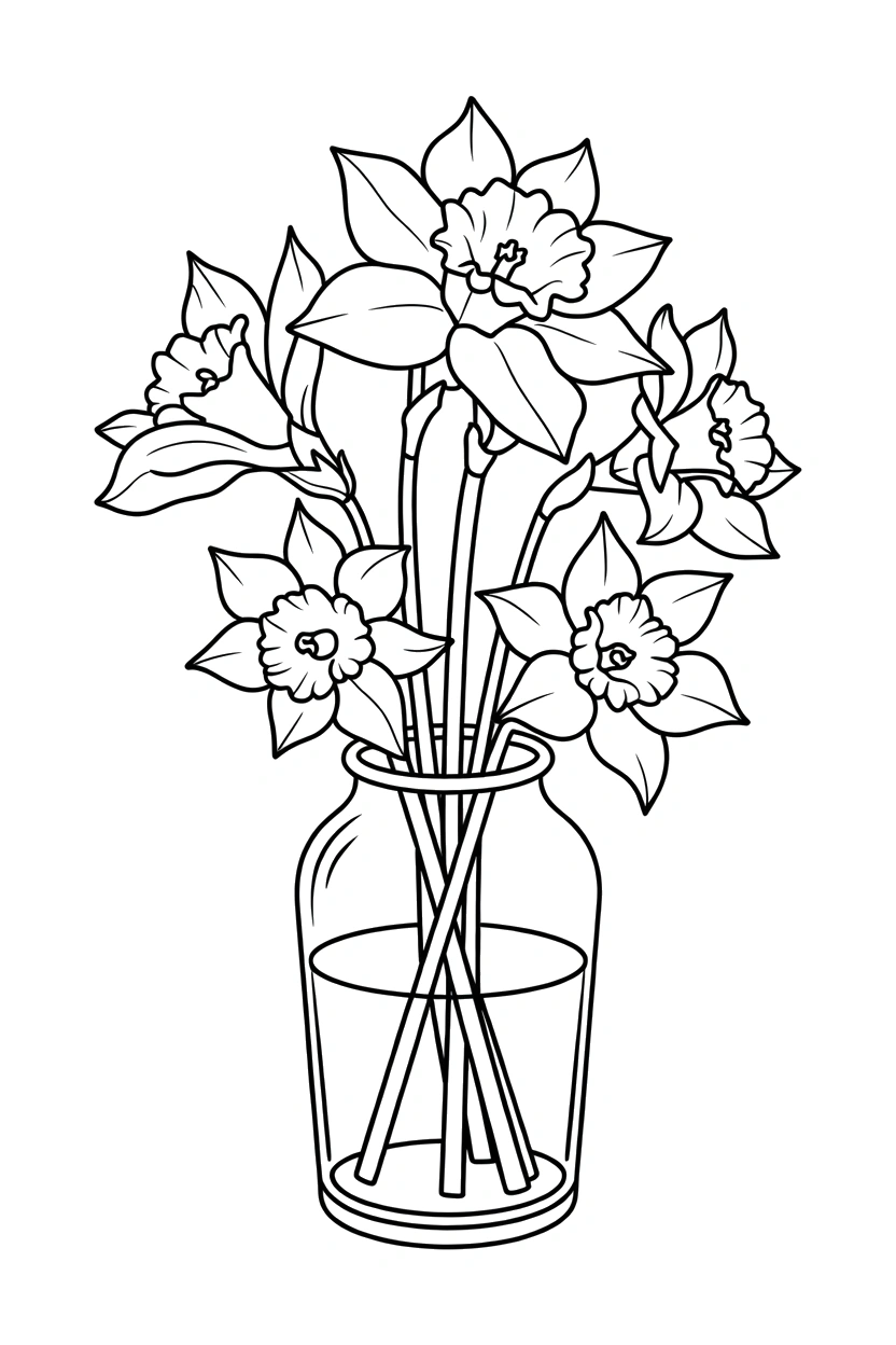 stacking blooms vase coloring pages