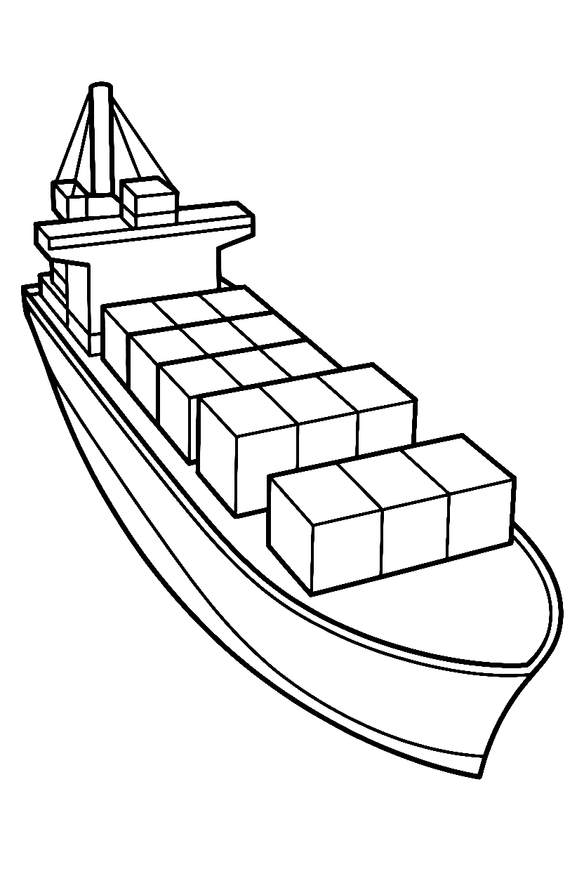 stacking cargo containers coloring pages