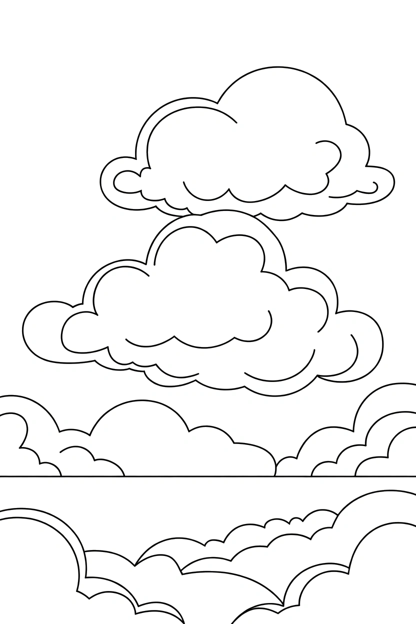 stacking layers cloud horizon printable sheet stacking layers cloud horizon printable sheet