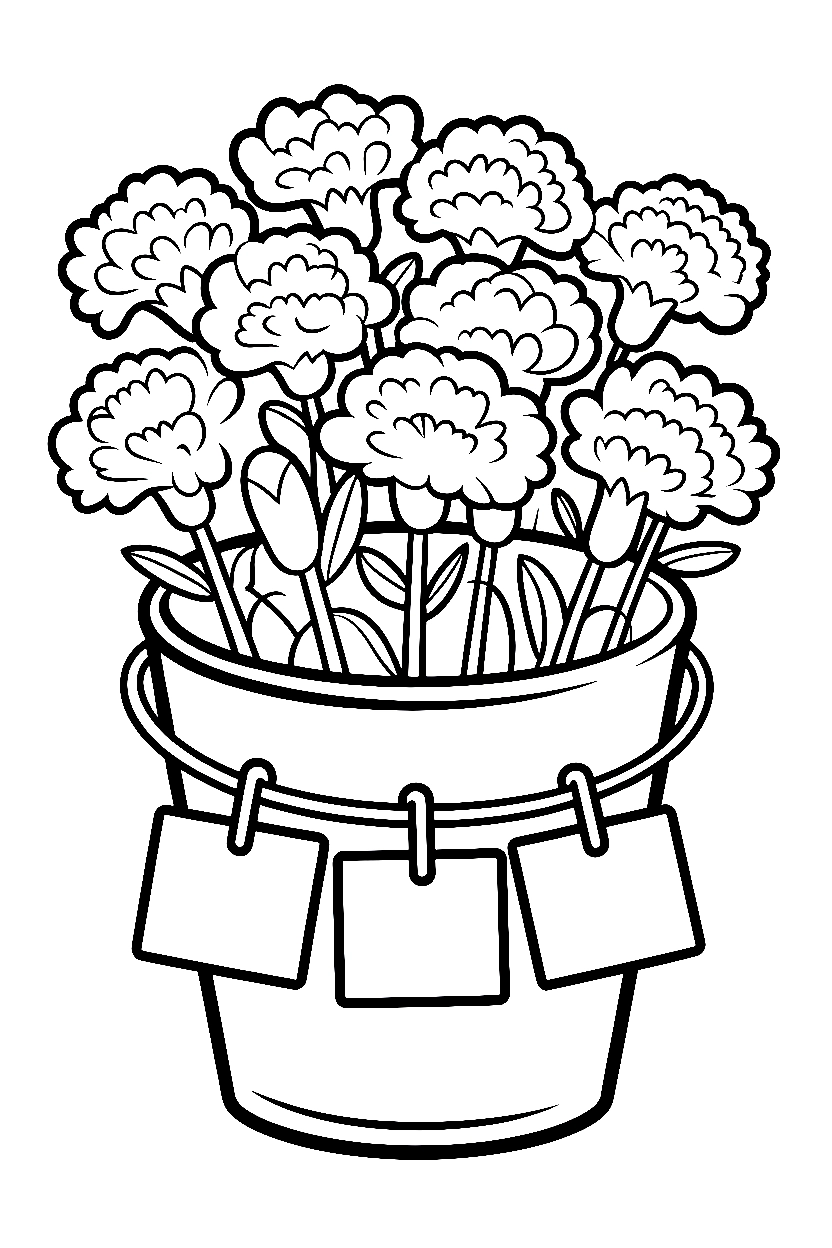 stacking market carnation drawing