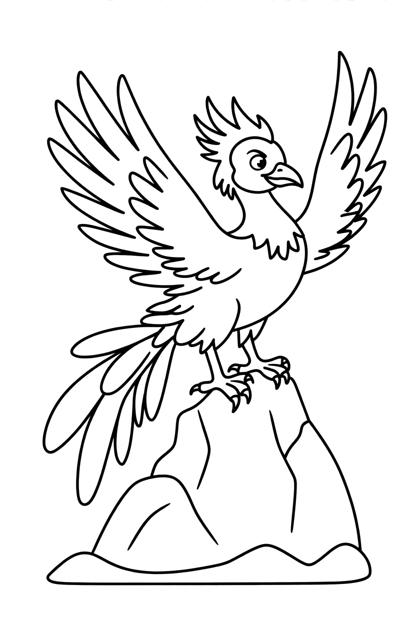 stacking phoenix boulder perch coloring pages