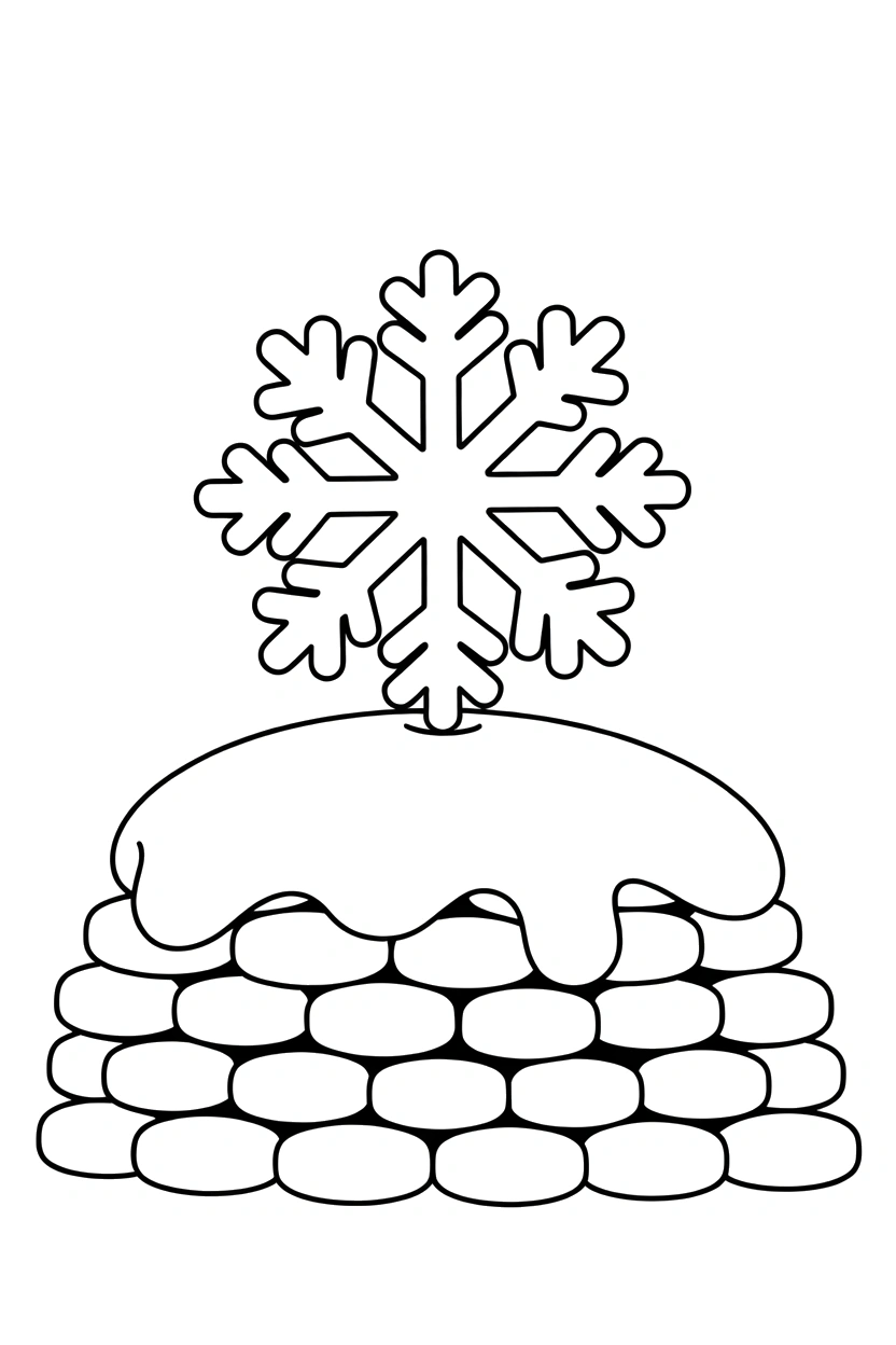 stacking snow mound wall coloring pages