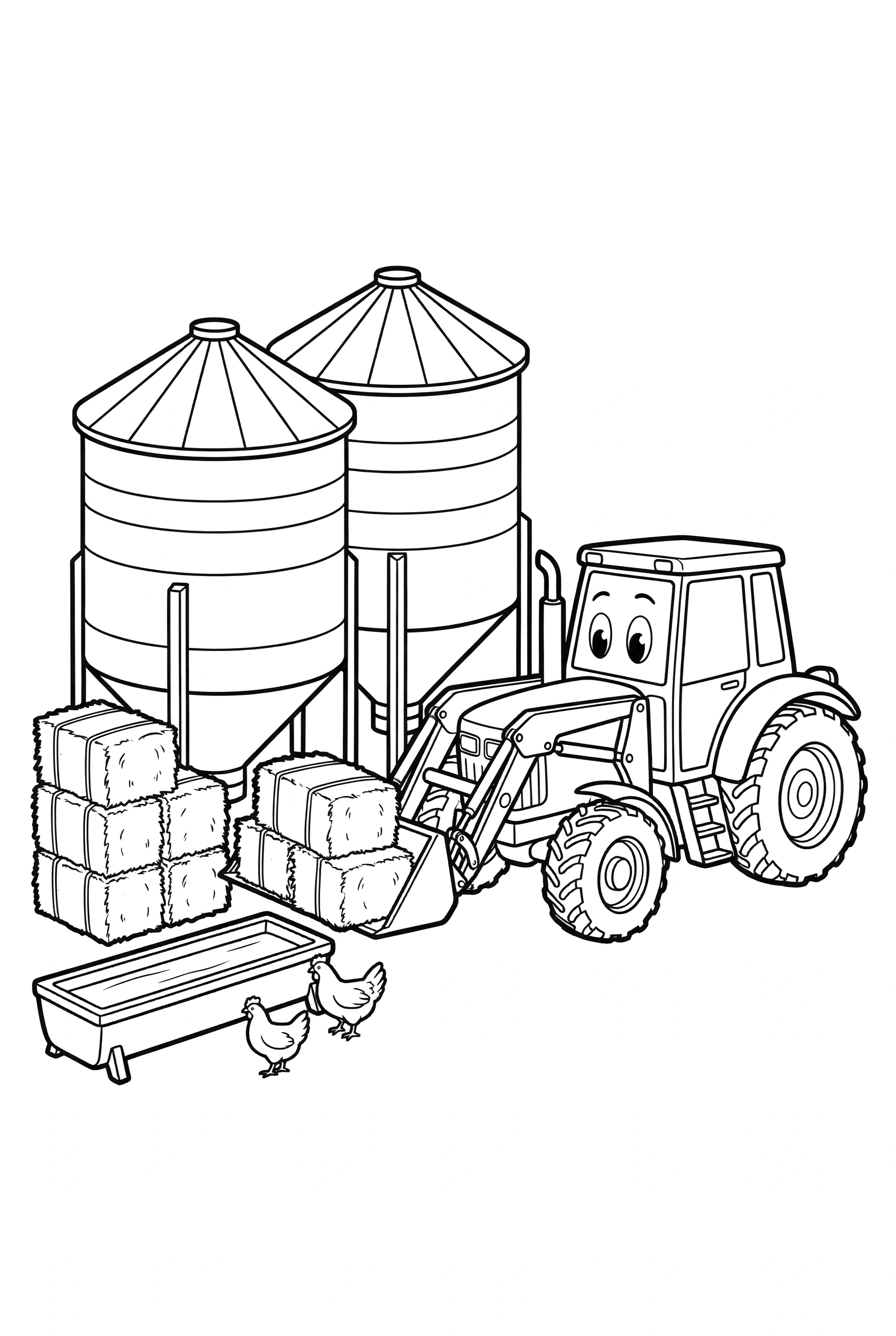 stacking tractor feed area drawing