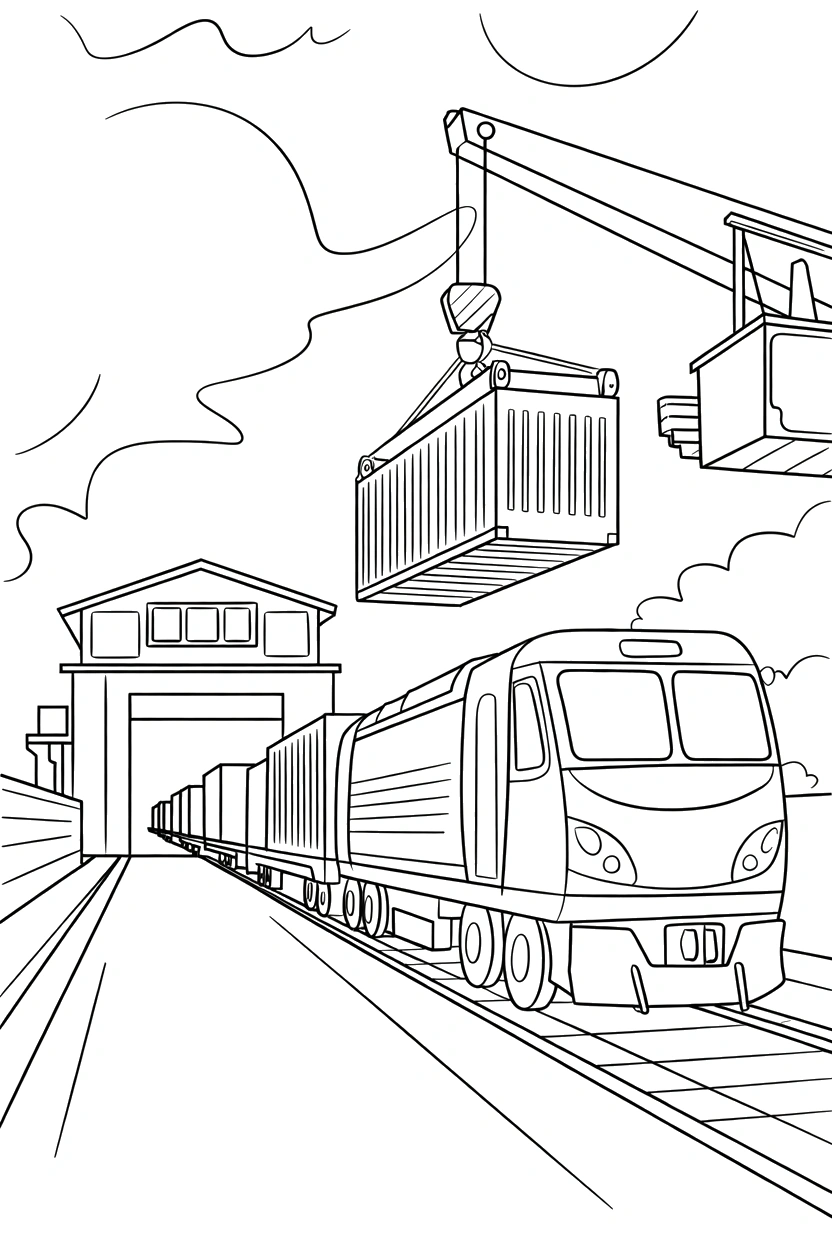 stacking train loading dock crane printable sheet stacking train loading dock crane printable sheet