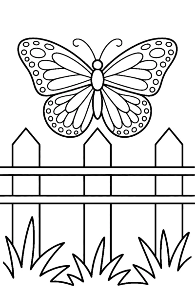 stacking wings fence rail coloring pages