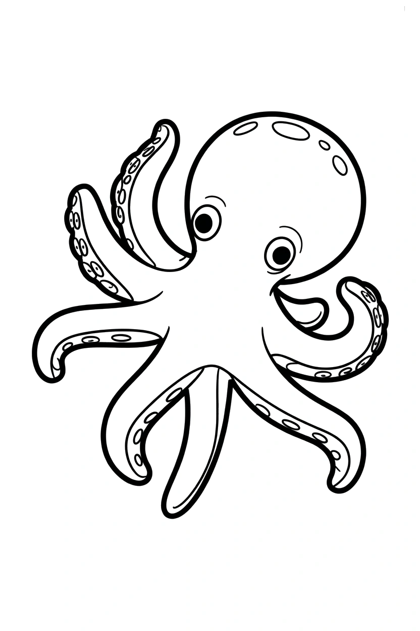 standing octopus upright tentacles coloring pages standing octopus upright tentacles coloring pages