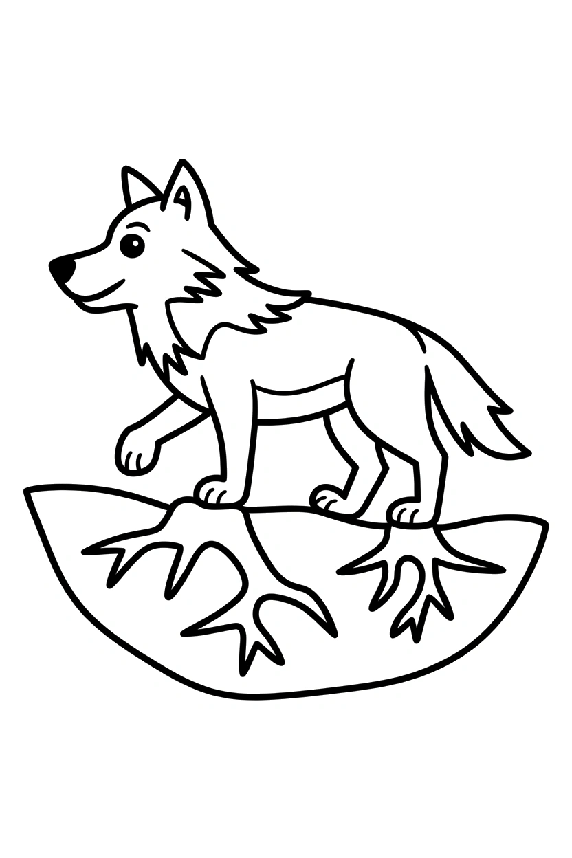 standing wolf uneven terrain coloring pages standing wolf uneven terrain coloring pages